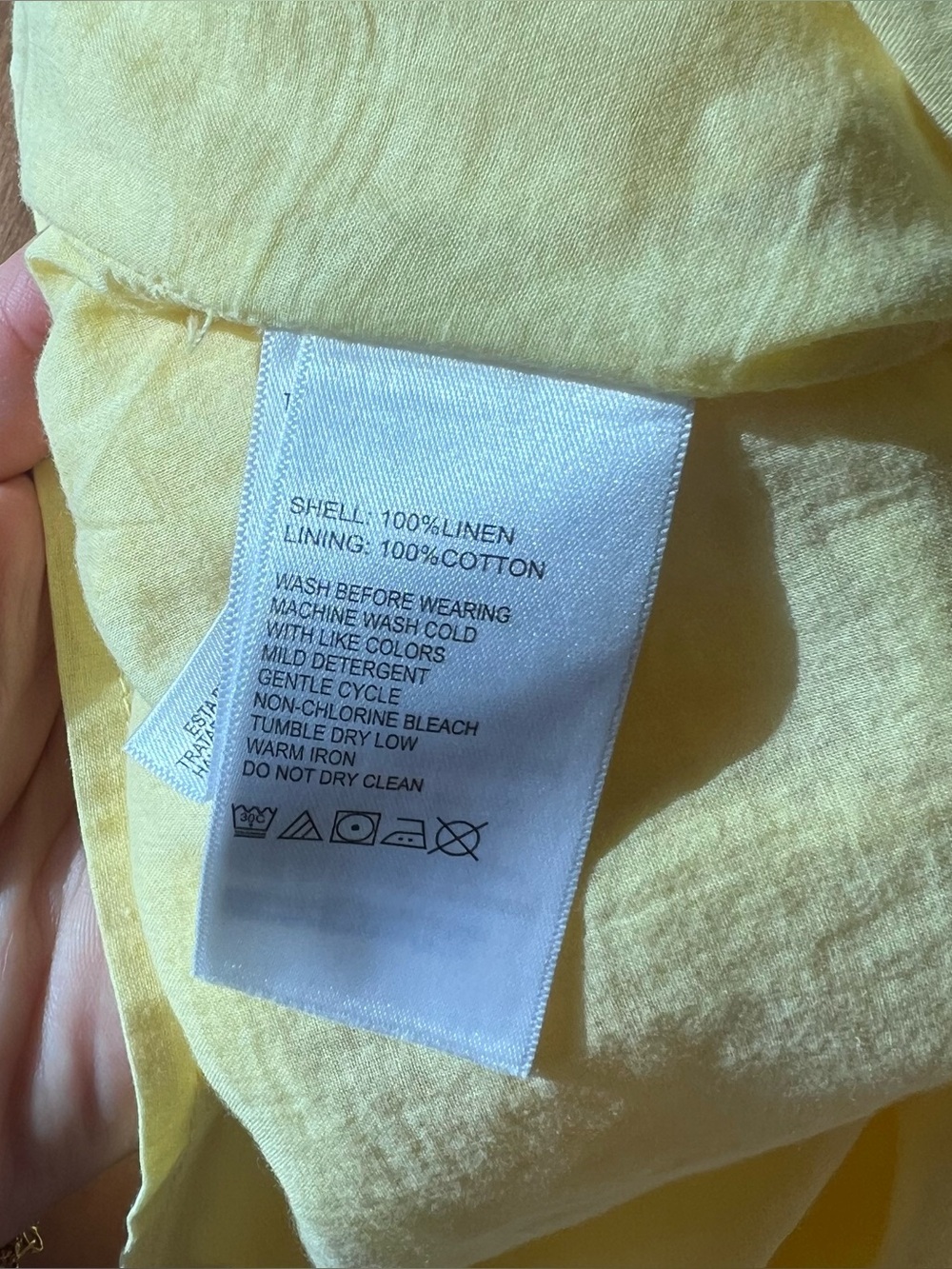 Tommy Bahama Yellow linen Shift Dress - Picture 3 of 3
